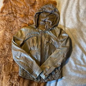 Cole Haan Genuine Leather Bomber Jacket